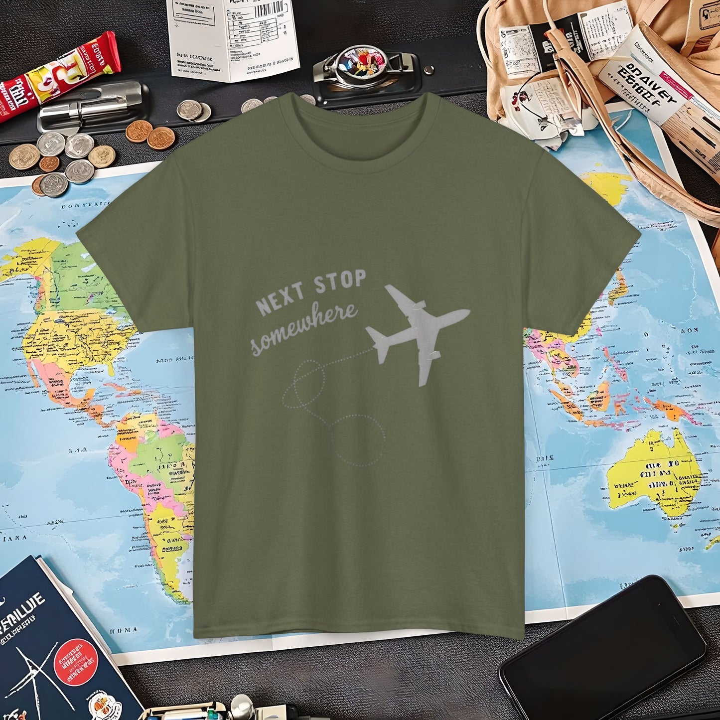 Next Stop... Somewhere, Air Travel T-Shirts | Jetsetter, Airport, and International Flight Tees