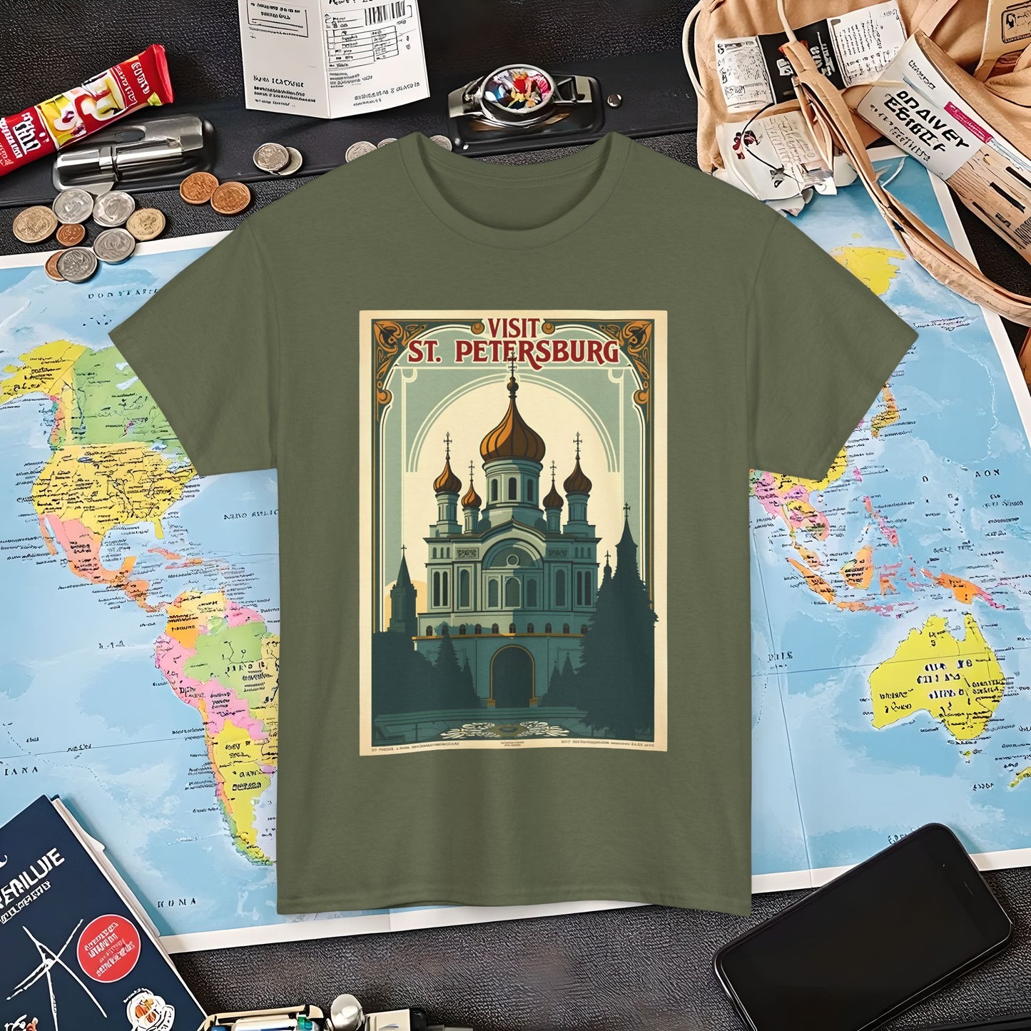 Visit St Petersburg Air Travel T-Shirts | Jetsetter, Airport, and International Flight Tees