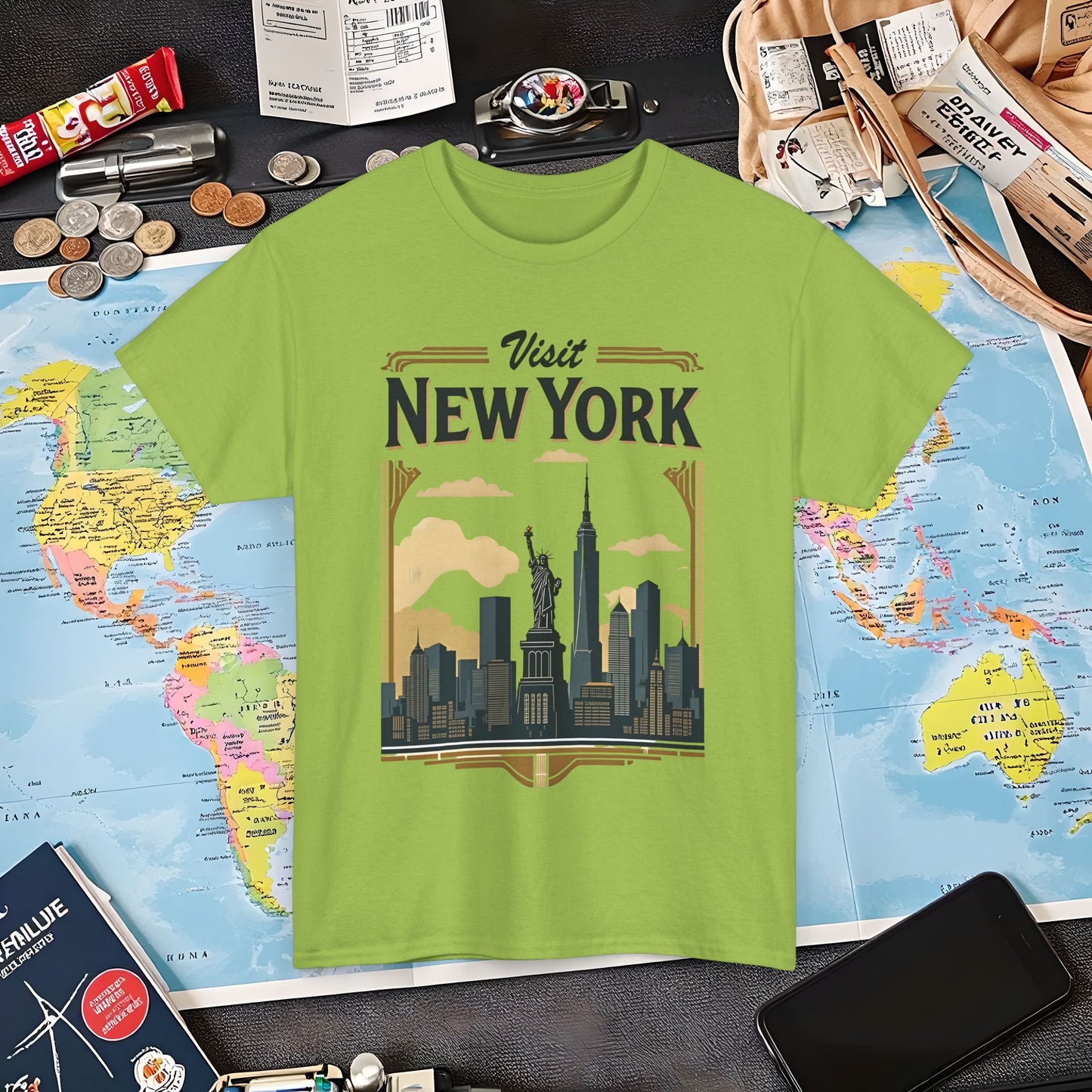 Art Deco NYC Air Travel T-Shirts | Jetsetter, Airport, and International Flight Tees