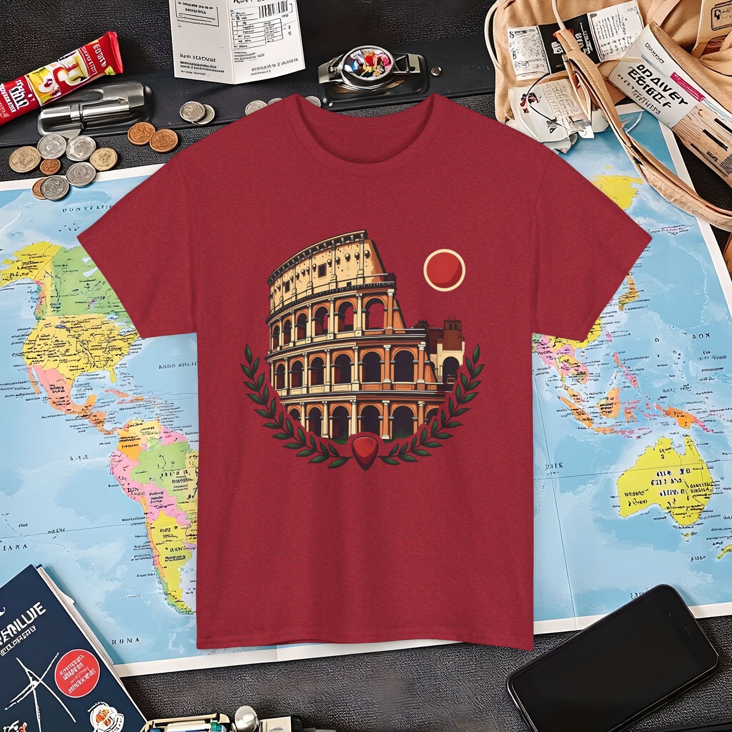 Roman Heritage Air Travel T-Shirts | Jetsetter, Airport, and International Flight Tees