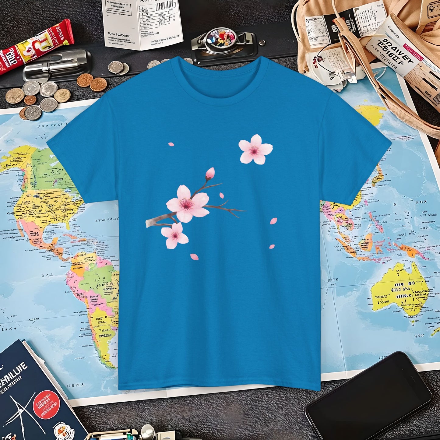 Cherry Blossom Air Travel T-Shirts | Jetsetter, Airport, and International Flight Tees