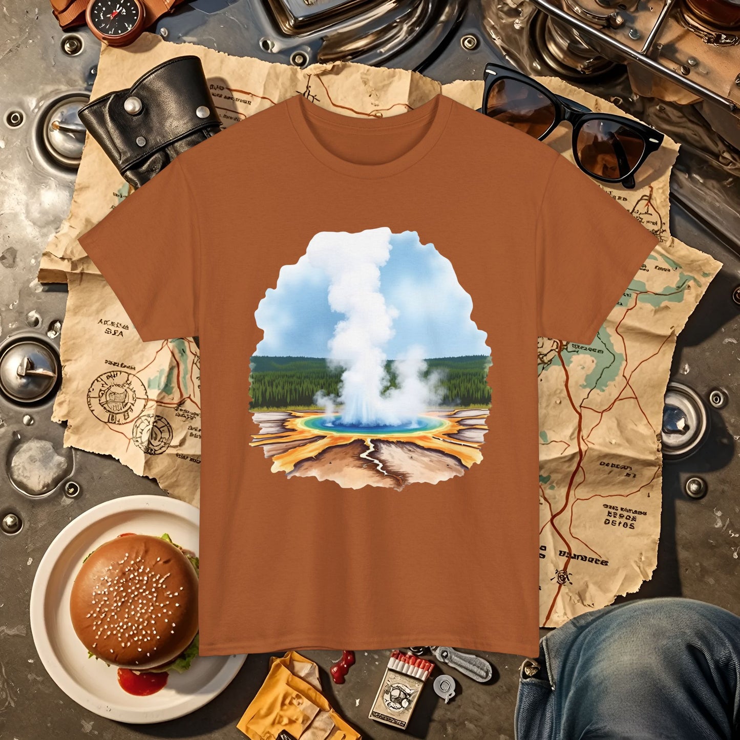 Yellowstone Wonder Road Trip & Vehicle Travel T-Shirts | Car, RV, and Motorcycle Adventure Tees