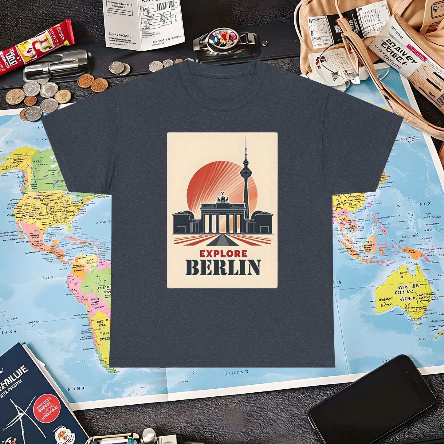 Berlin Deco Air Travel T-Shirts | Jetsetter, Airport, and International Flight Tees