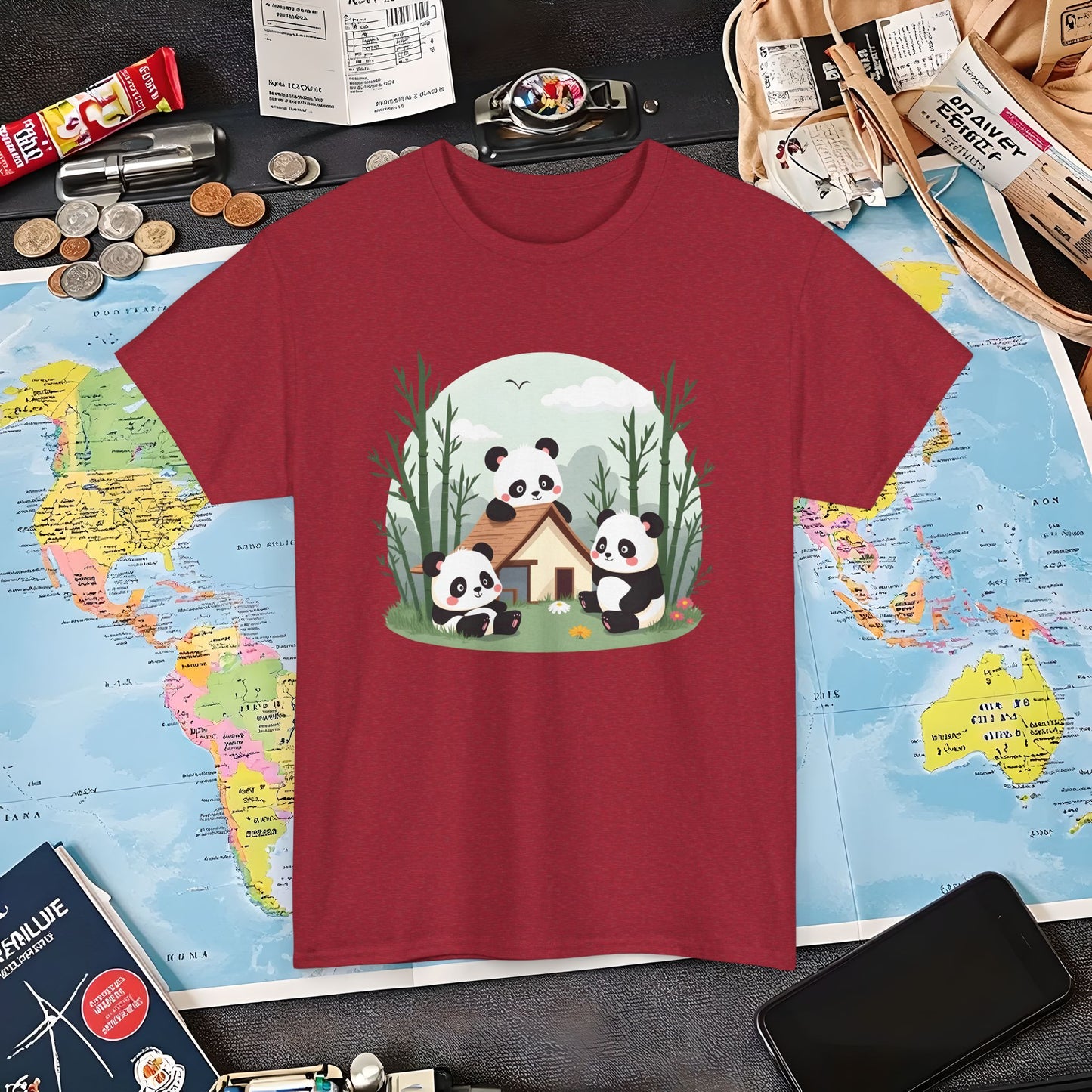 Panda Paradise Air Travel T-Shirts | Jetsetter, Airport, and International Flight Tees