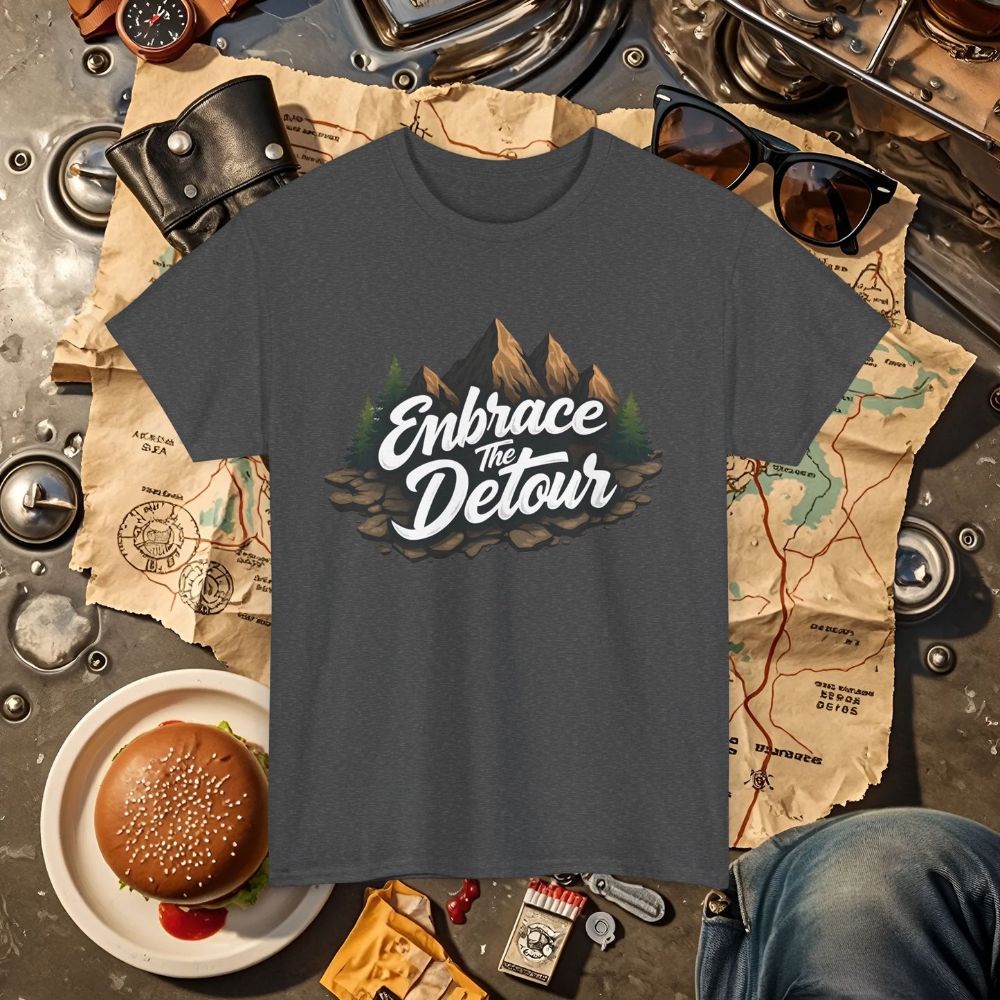 Detour Adventure Road Trip & Vehicle Travel T-Shirts | Car, RV, and Motorcycle Adventure Tees