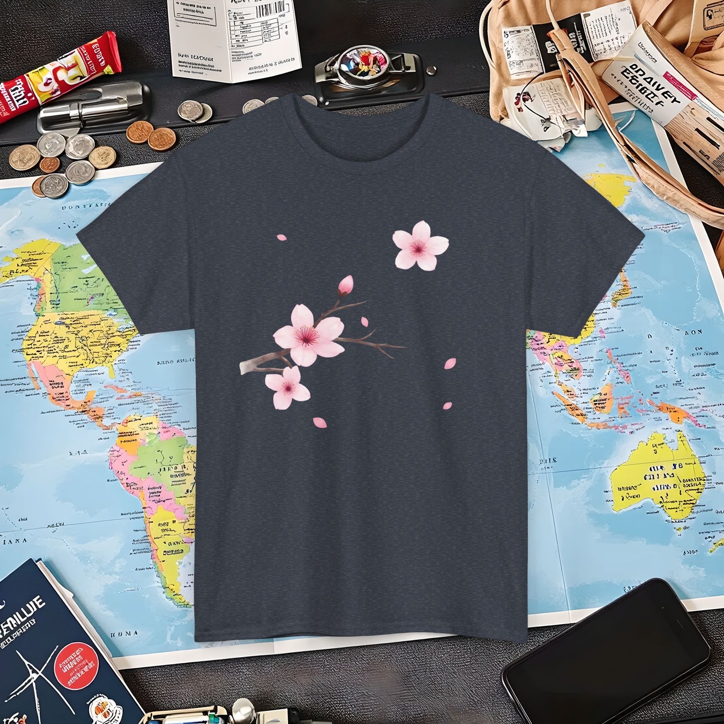 Cherry Blossom Air Travel T-Shirts | Jetsetter, Airport, and International Flight Tees