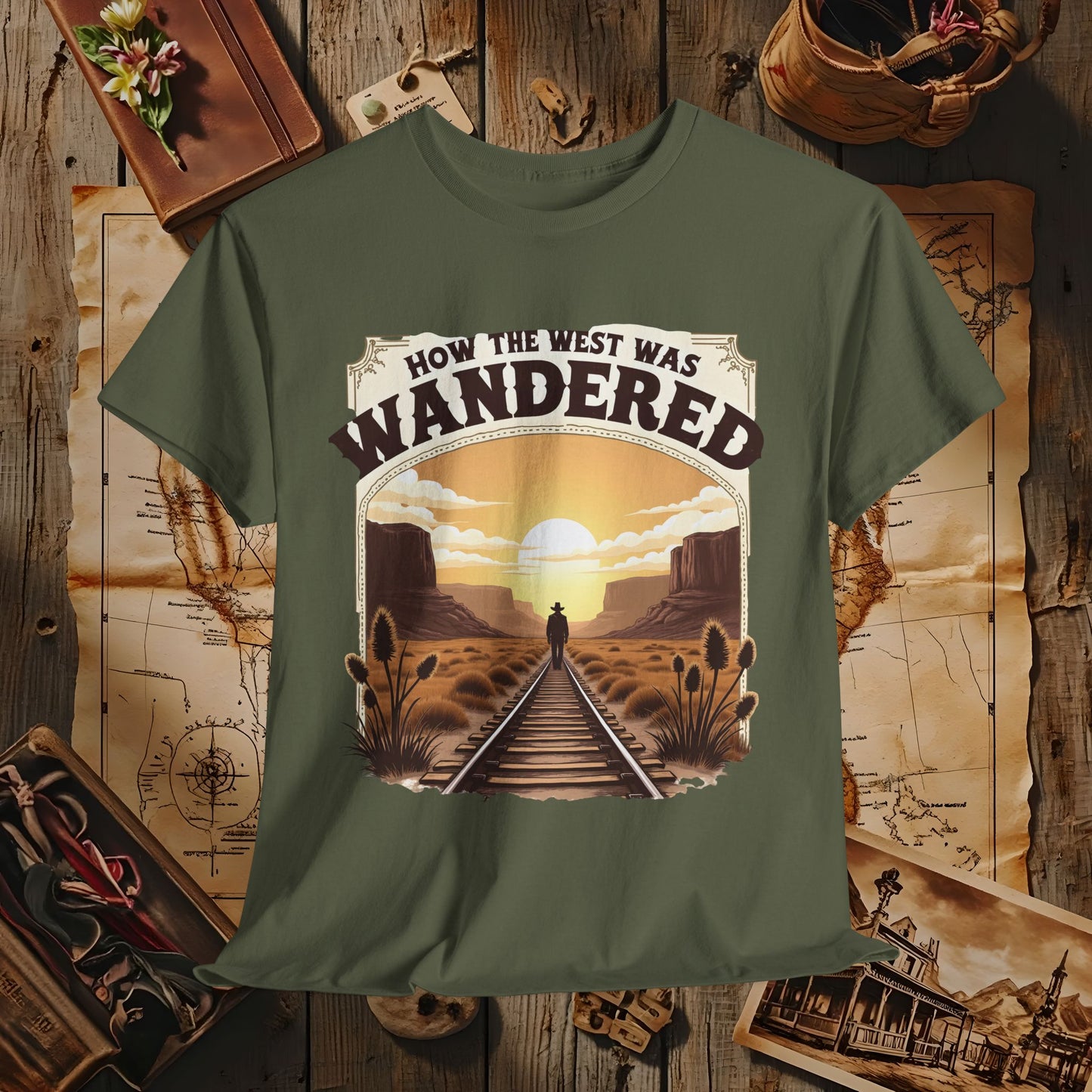 How the West was Wandered Western Travel T-Shirts | Desert, Ghost Town, and Cowboy-Inspired Adventure Tees