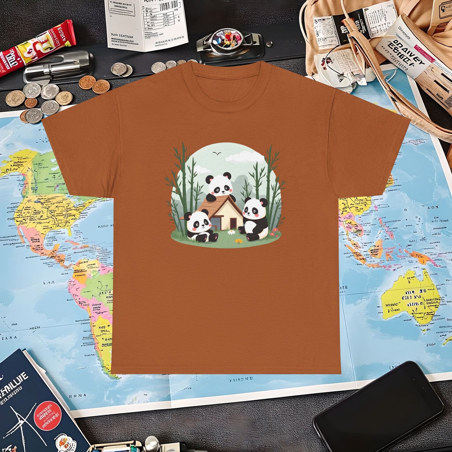 Panda Paradise Air Travel T-Shirts | Jetsetter, Airport, and International Flight Tees