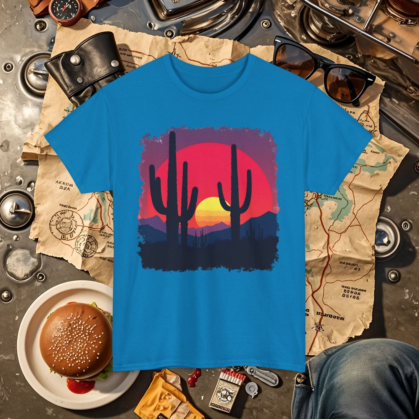 Desert Mirage Road Trip & Vehicle Travel T-Shirts | Car, RV, and Motorcycle Adventure Tees
