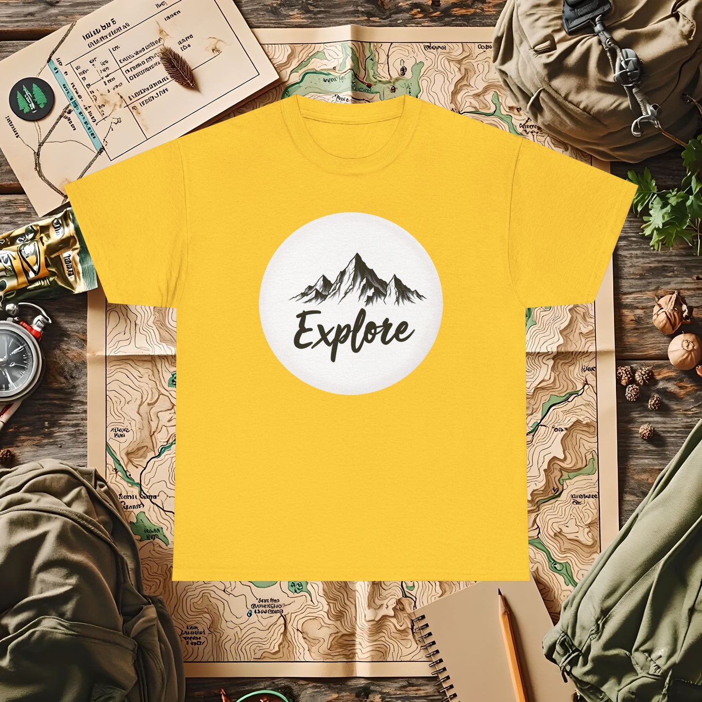 Mountain Explore Outdoor Adventure T-Shirts | Camping, Hiking, Rafting & Kayaking Tees for Nature Lovers