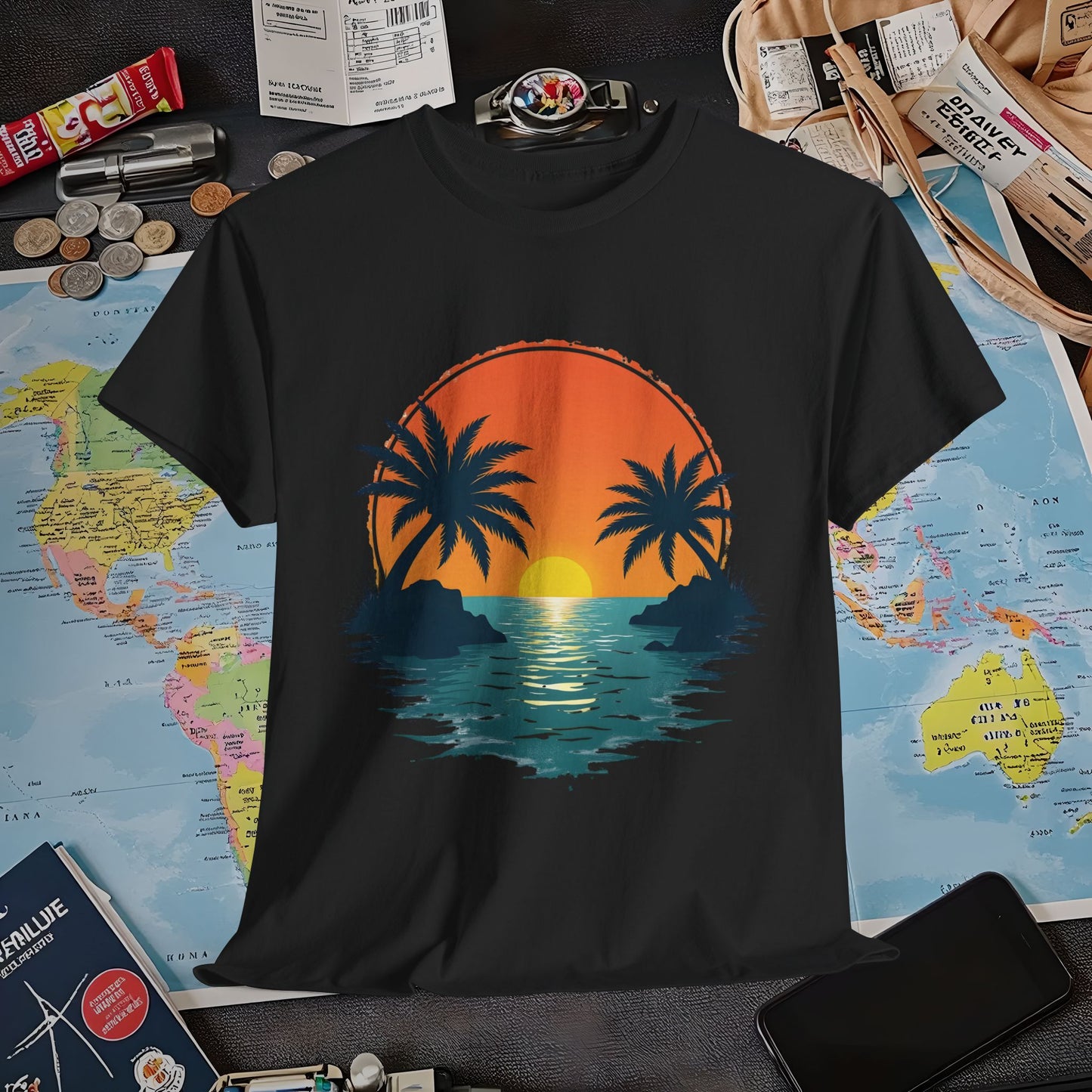 Tropical Escape Air Travel T-Shirts | Jetsetter, Airport, and International Flight Tees