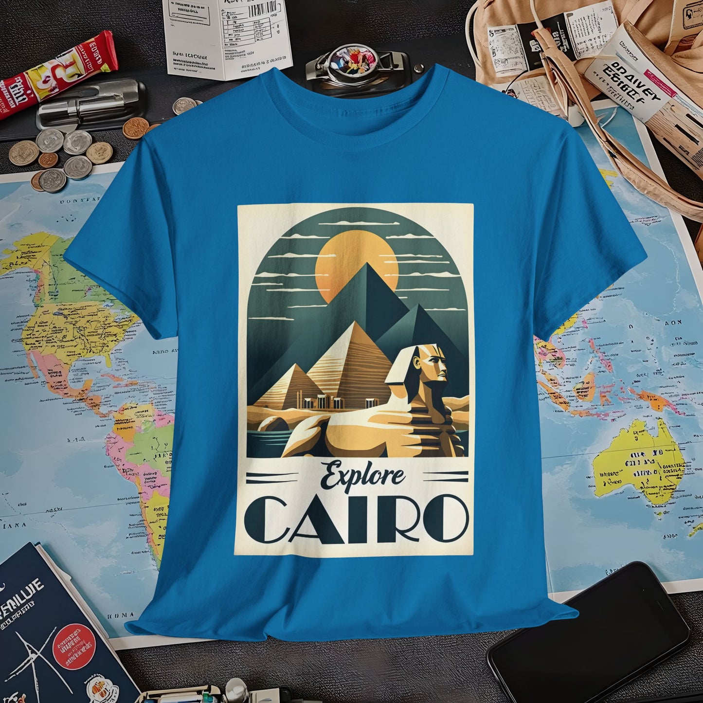 Cairo Elegance Air Travel T-Shirts | Jetsetter, Airport, and International Flight Tees