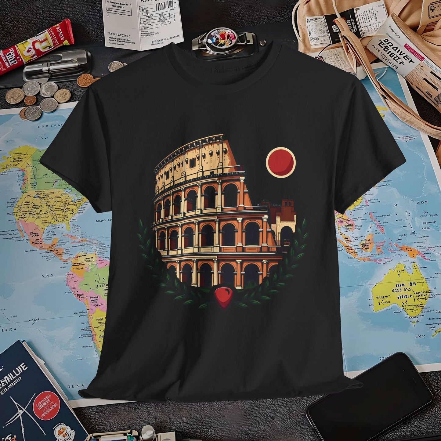 Roman Heritage Air Travel T-Shirts | Jetsetter, Airport, and International Flight Tees