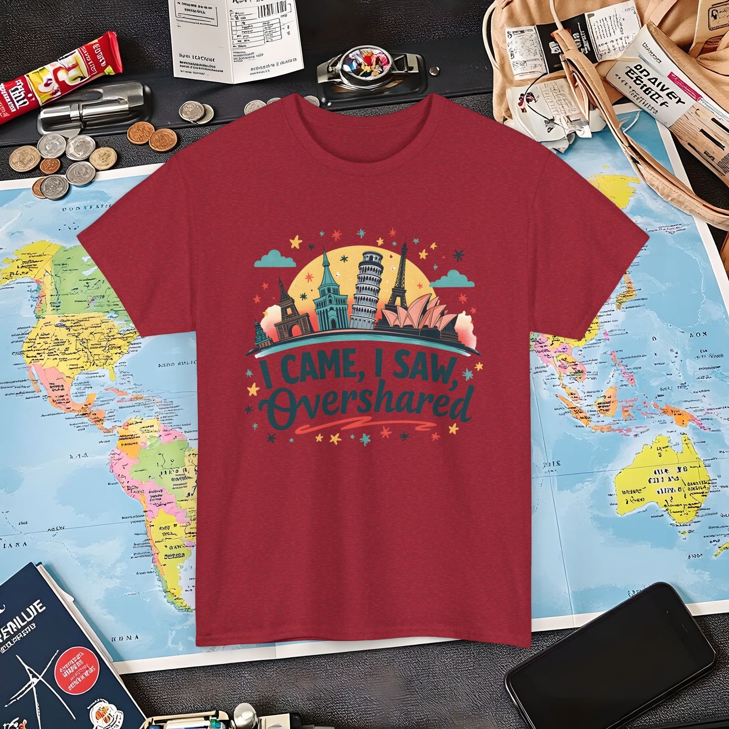 Overshare Vibe Air Travel T-Shirts | Jetsetter, Airport, and International Flight Tees