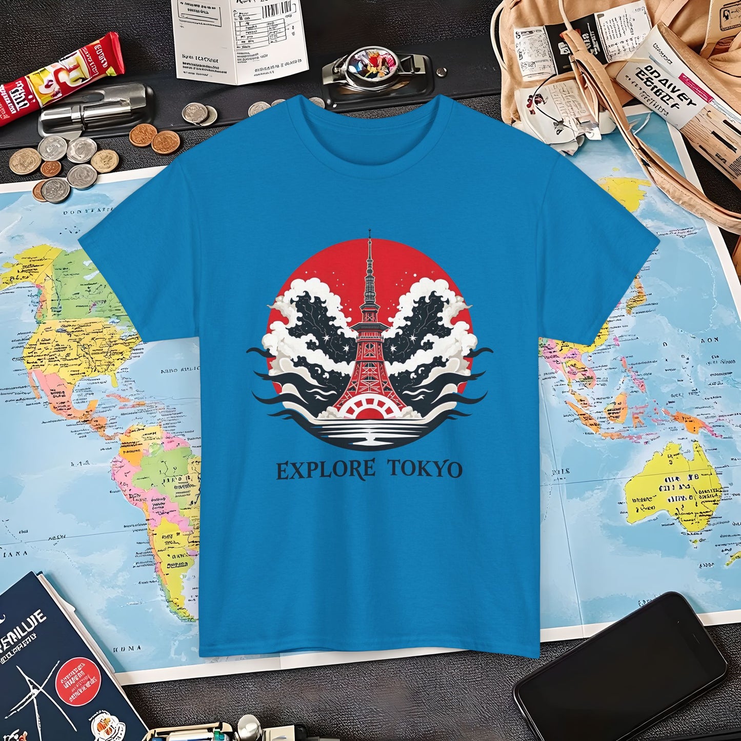 Tokyo Art Deco Air Travel T-Shirts | Jetsetter, Airport, and International Flight Tees