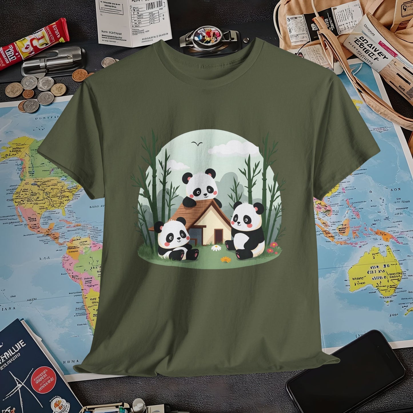 Panda Paradise Air Travel T-Shirts | Jetsetter, Airport, and International Flight Tees