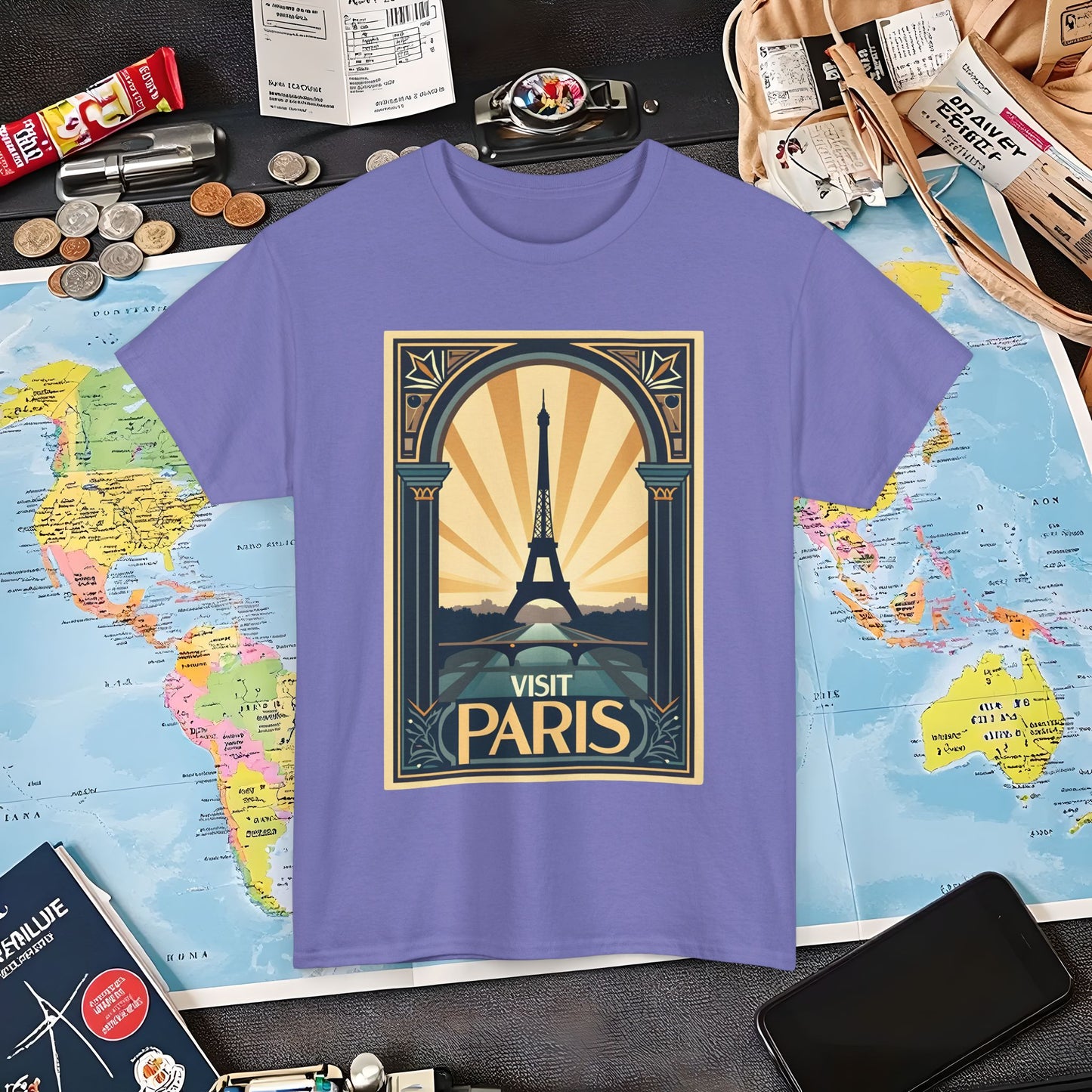 Paris Elegance Air Travel T-Shirts | Jetsetter, Airport, and International Flight Tees
