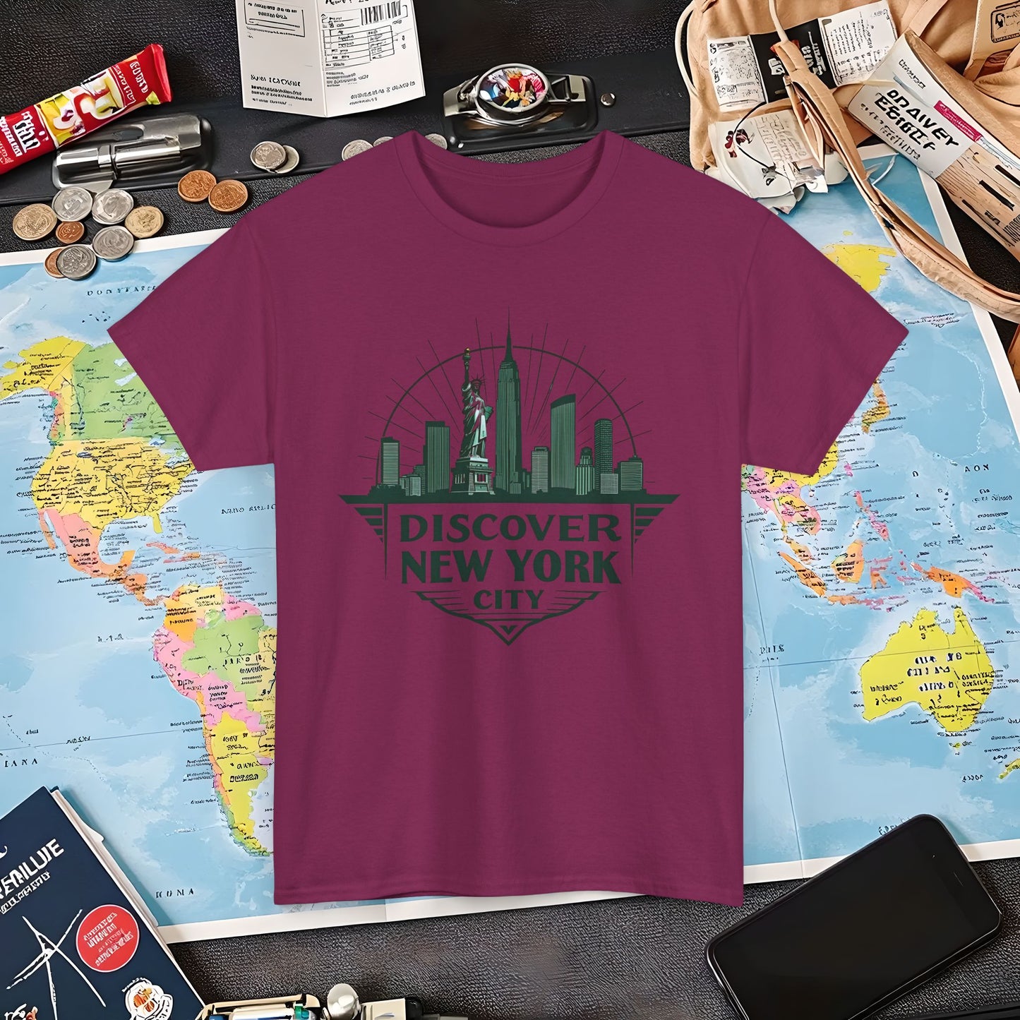 NYC Vintage Travel Air Travel T-Shirts | Jetsetter, Airport, and International Flight Tees