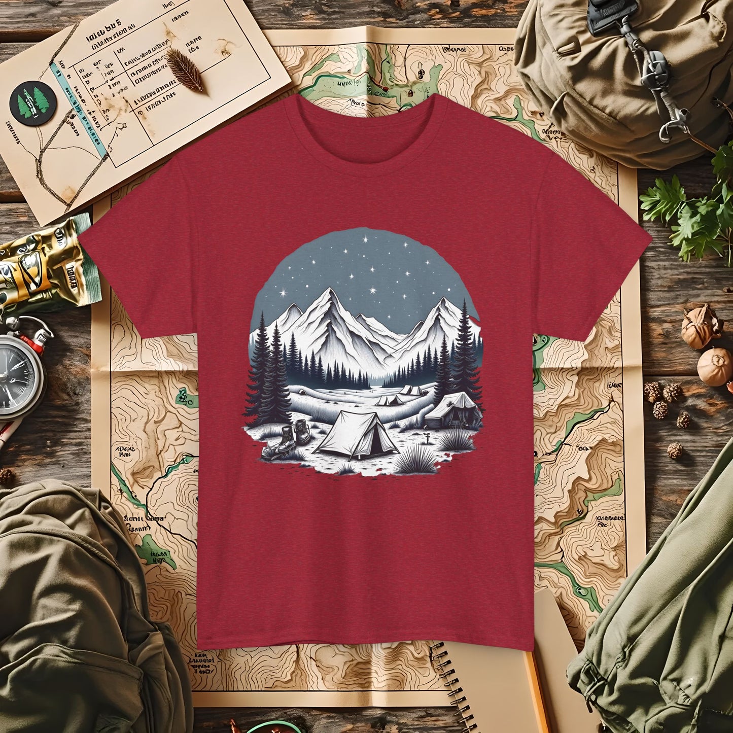 Rustic Outdoor Adventure T-Shirts | Camping, Hiking, Rafting & Kayaking Tees for Nature Lovers