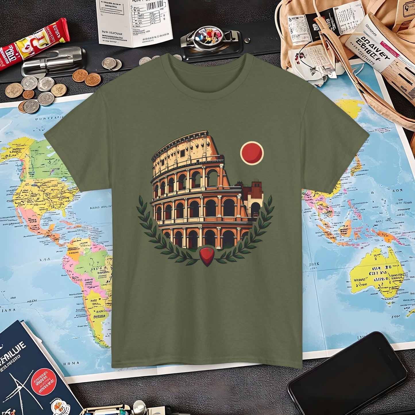 Roman Heritage Air Travel T-Shirts | Jetsetter, Airport, and International Flight Tees