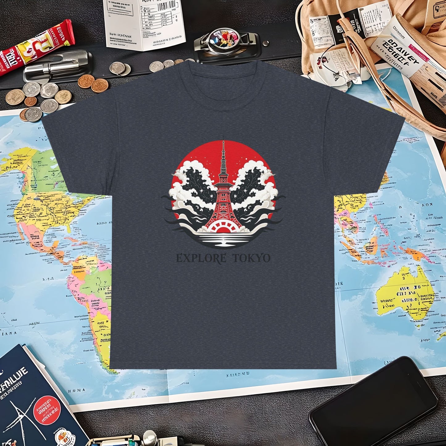 Tokyo Art Deco Air Travel T-Shirts | Jetsetter, Airport, and International Flight Tees