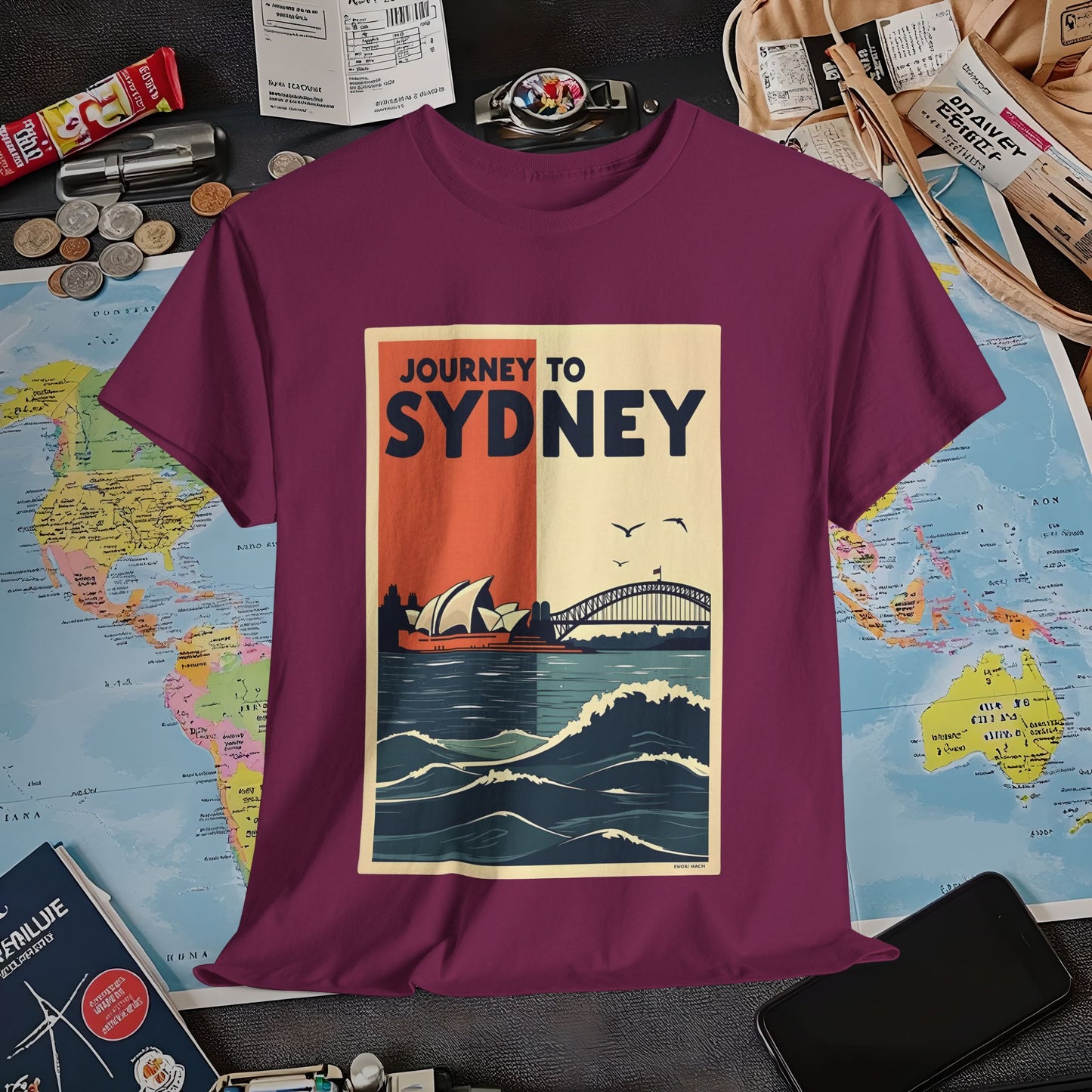 Sydney Journey Air Travel T-Shirts | Jetsetter, Airport, and International Flight Tees