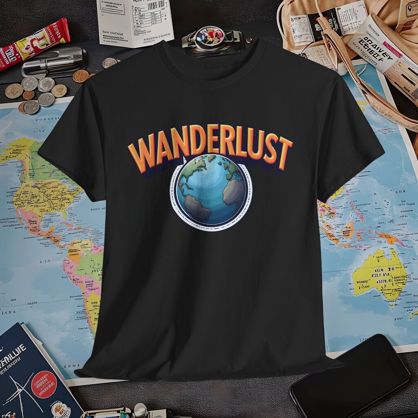 Wanderlust Glow Air Travel T-Shirts | Jetsetter, Airport, and International Flight Tees