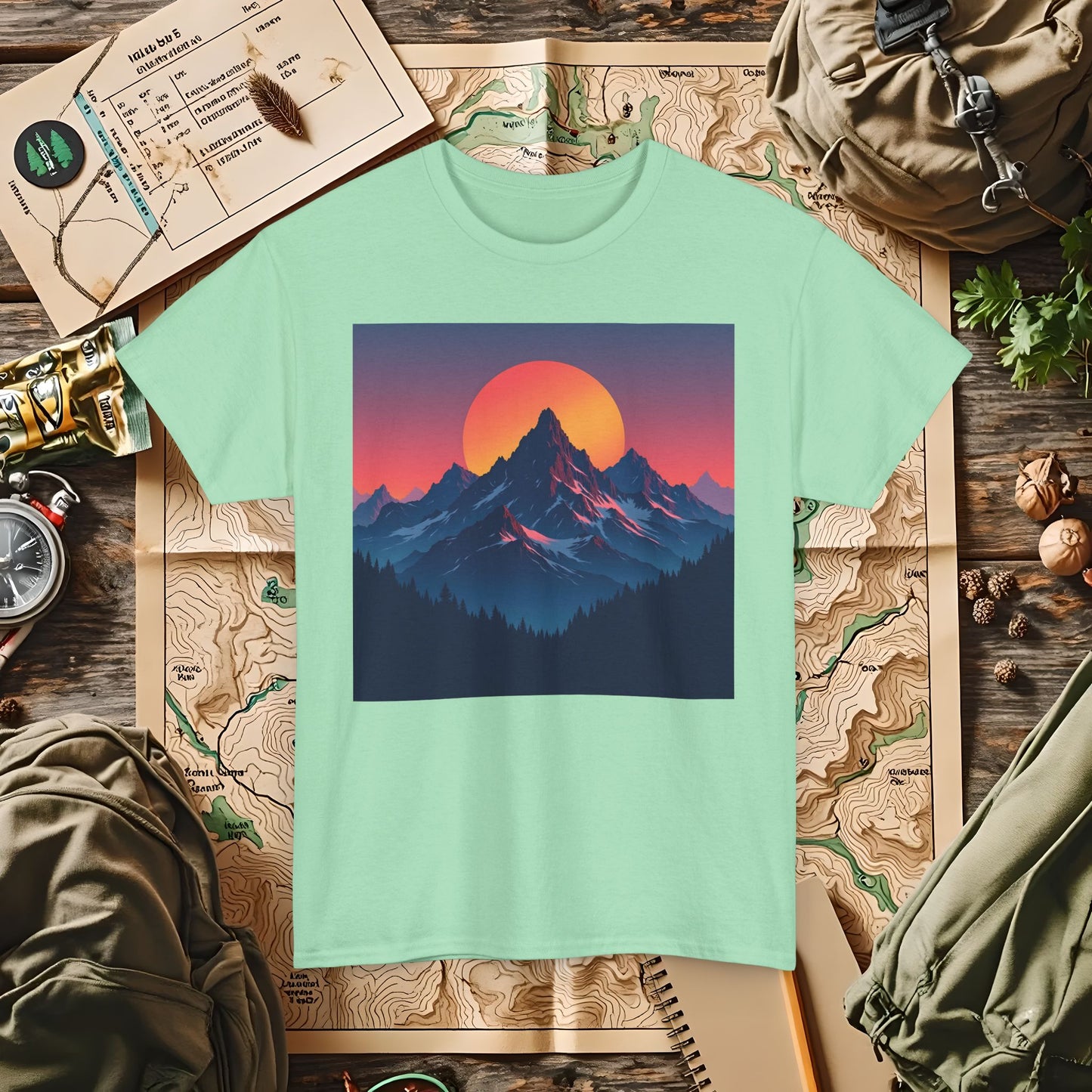 Mountain Glow Outdoor Adventure T-Shirts | Camping, Hiking, Rafting & Kayaking Tees for Nature Lovers