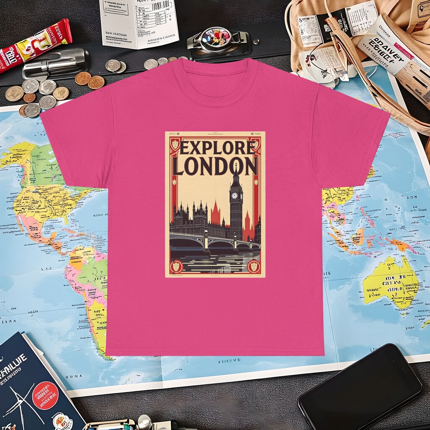Vintage London Air Travel T-Shirts | Jetsetter, Airport, and International Flight Tees