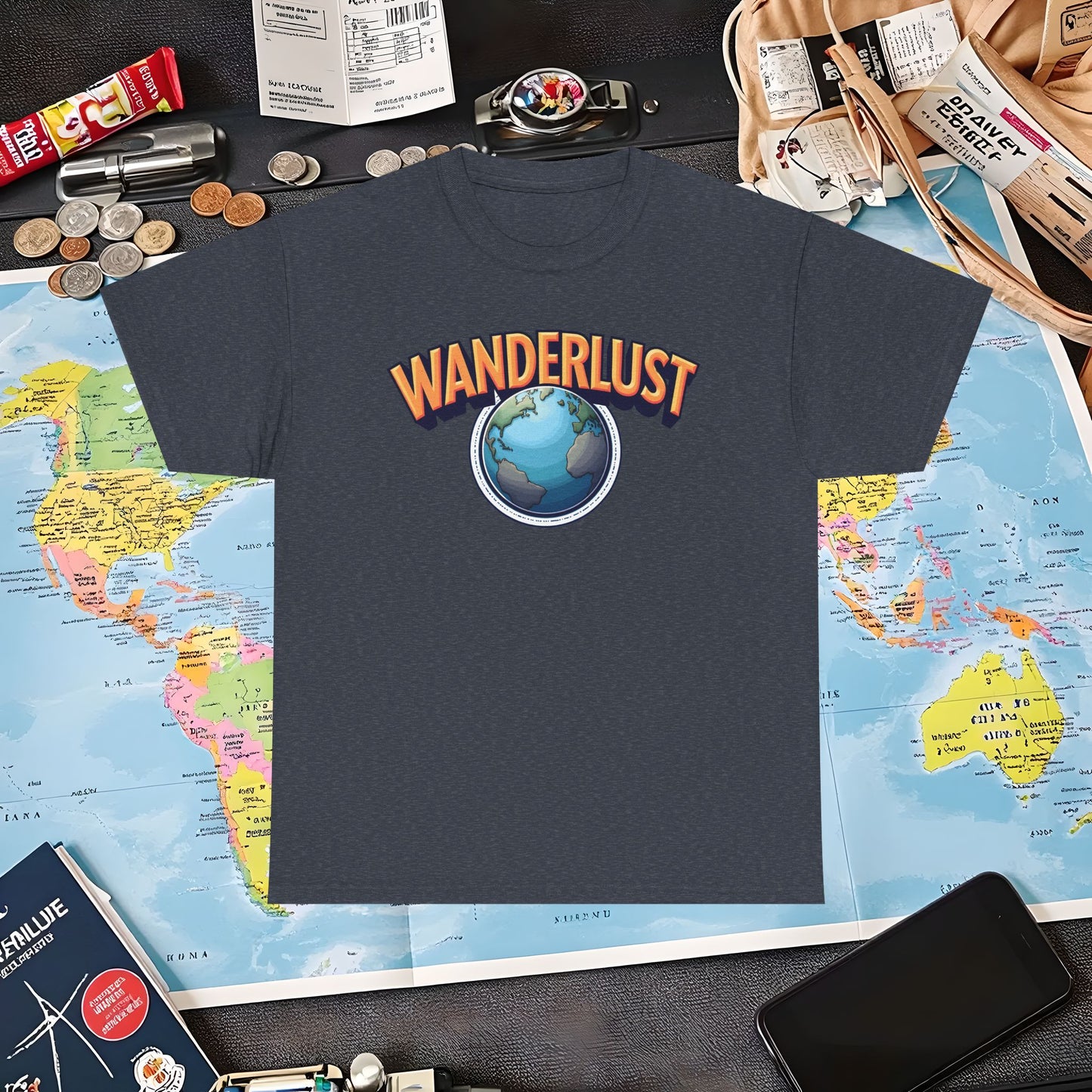 Wanderlust Glow Air Travel T-Shirts | Jetsetter, Airport, and International Flight Tees
