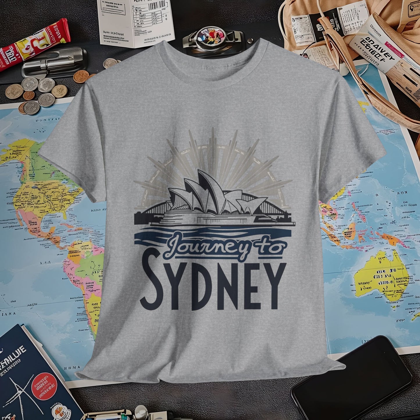 Sydney Elegance Air Travel T-Shirts | Jetsetter, Airport, and International Flight Tees