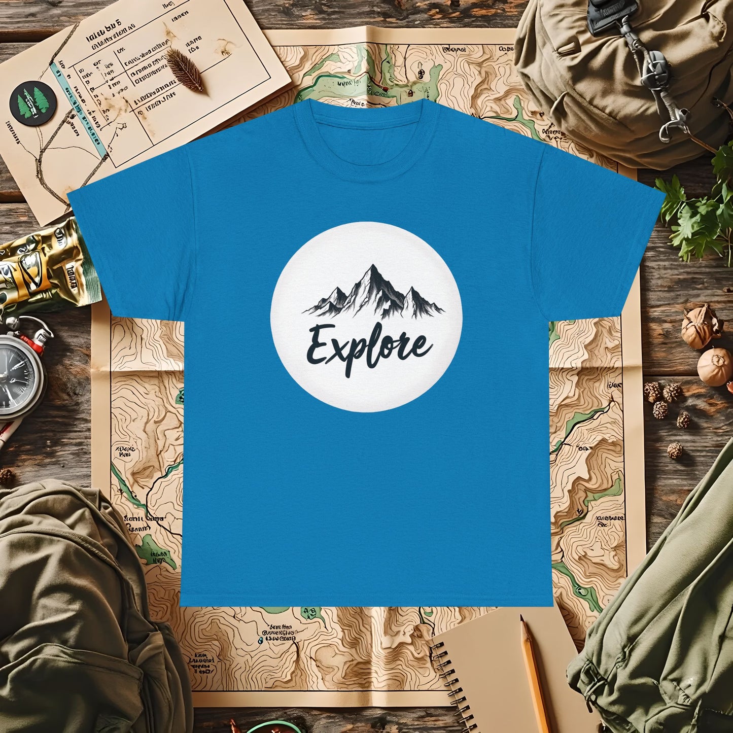 Mountain Explore Outdoor Adventure T-Shirts | Camping, Hiking, Rafting & Kayaking Tees for Nature Lovers