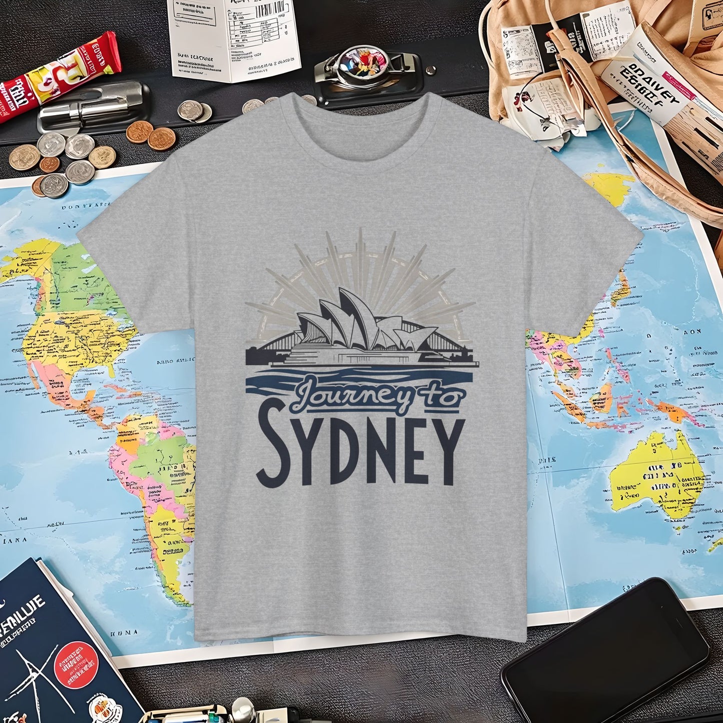 Sydney Elegance Air Travel T-Shirts | Jetsetter, Airport, and International Flight Tees