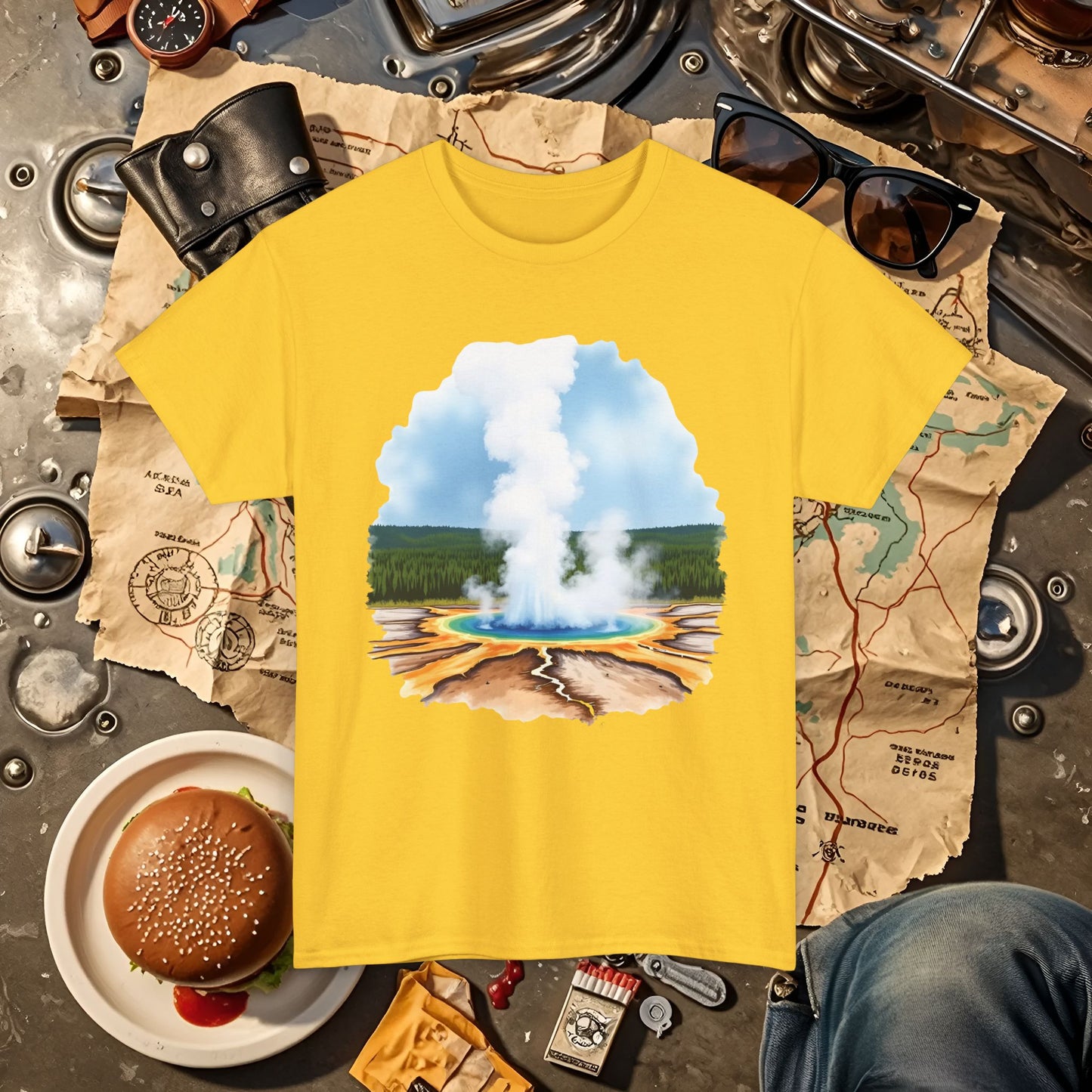 Yellowstone Wonder Road Trip & Vehicle Travel T-Shirts | Car, RV, and Motorcycle Adventure Tees