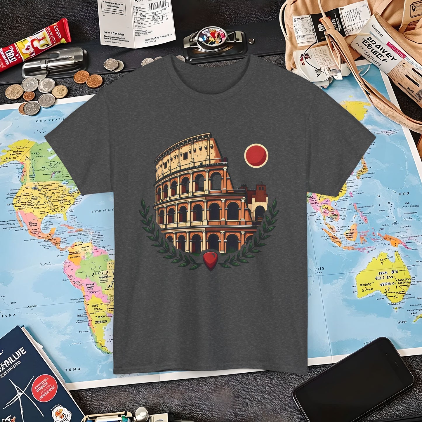 Roman Heritage Air Travel T-Shirts | Jetsetter, Airport, and International Flight Tees