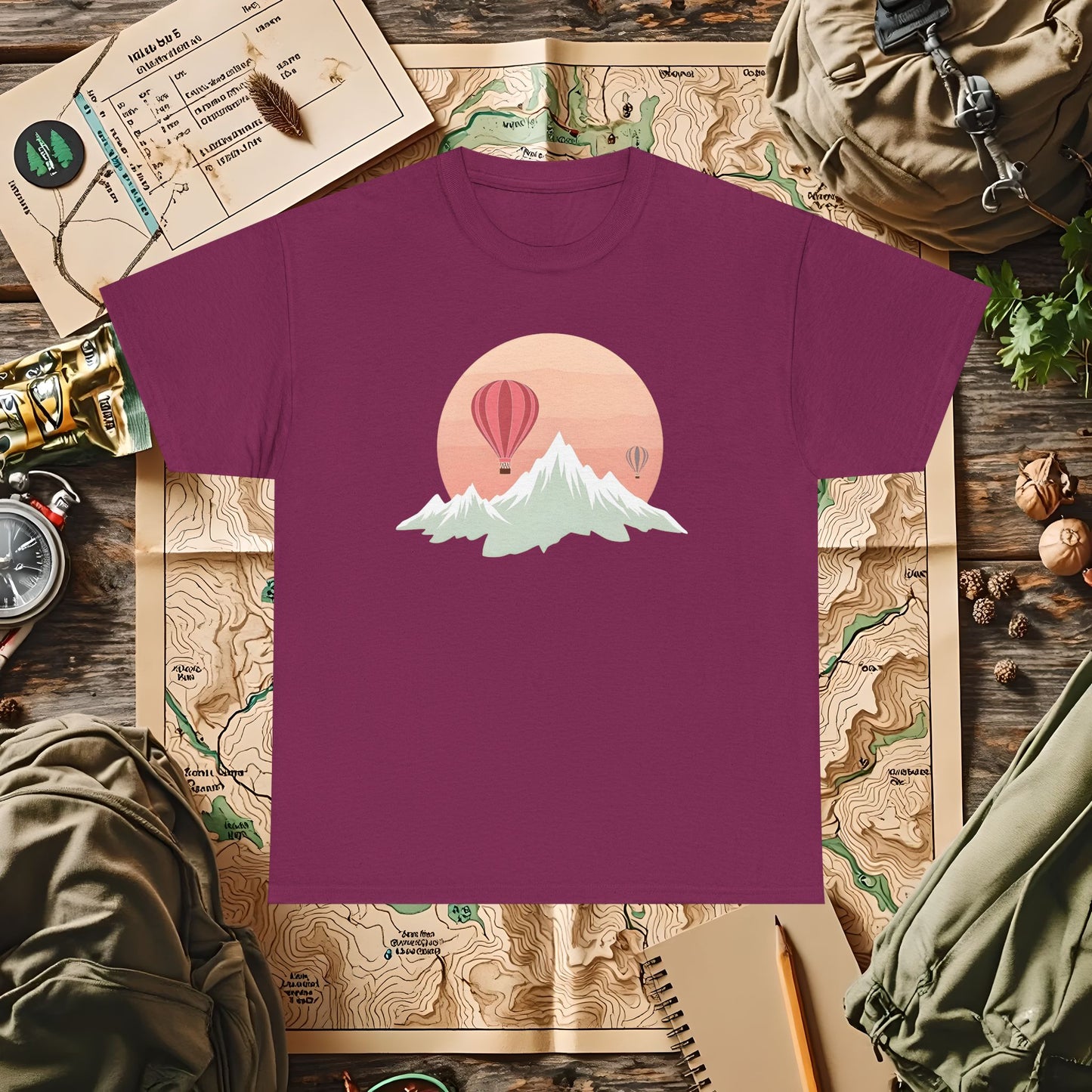 Retro Heights Outdoor Adventure T-Shirts | Camping, Hiking, Rafting & Kayaking Tees for Nature Lovers