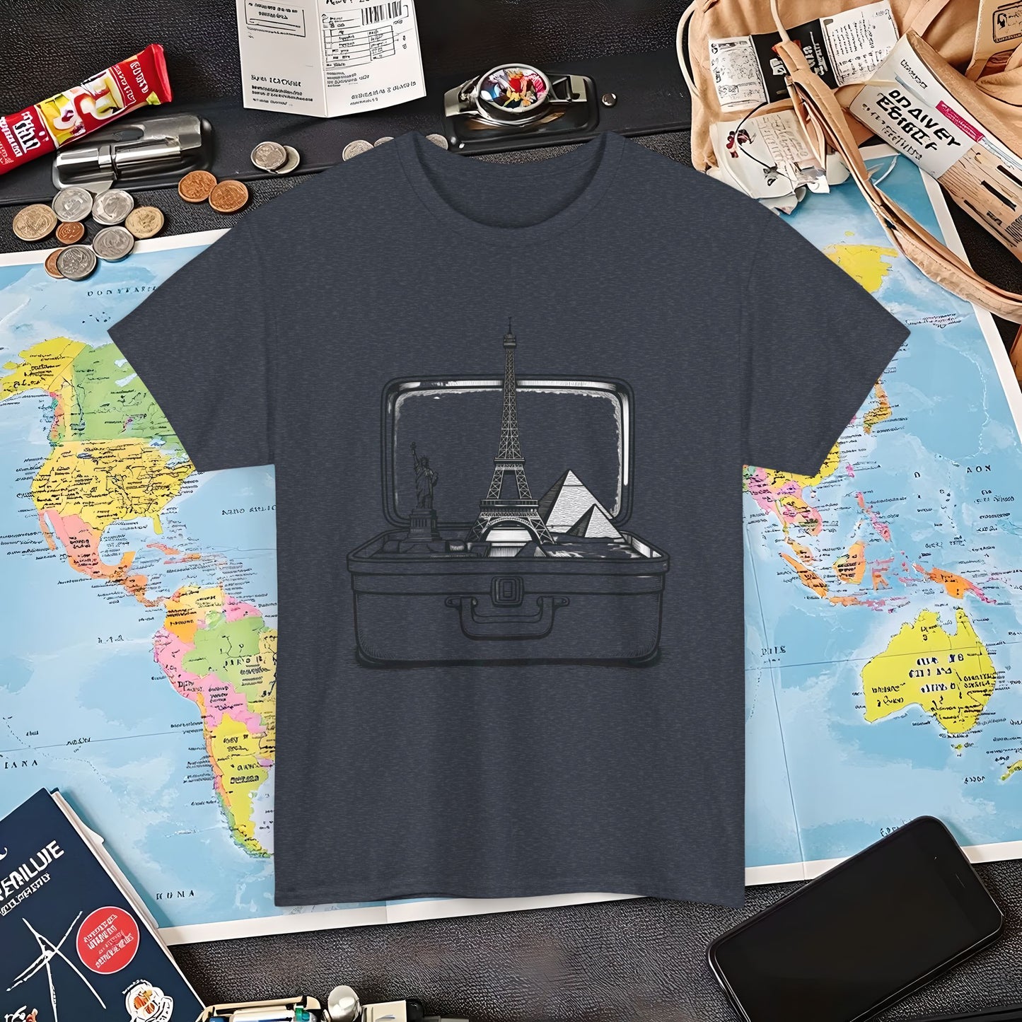Wanderlust Suitcase Air Travel T-Shirts | Jetsetter, Airport, and International Flight Tees