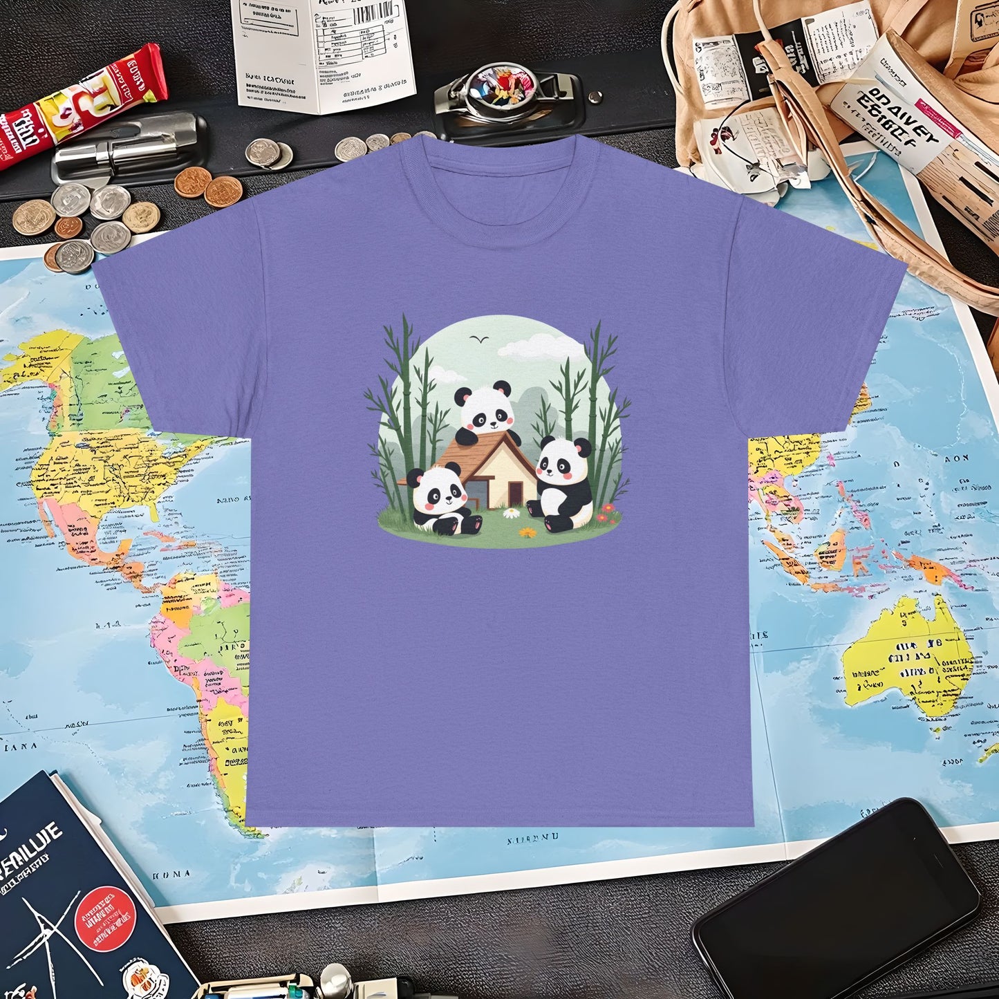 Panda Paradise Air Travel T-Shirts | Jetsetter, Airport, and International Flight Tees