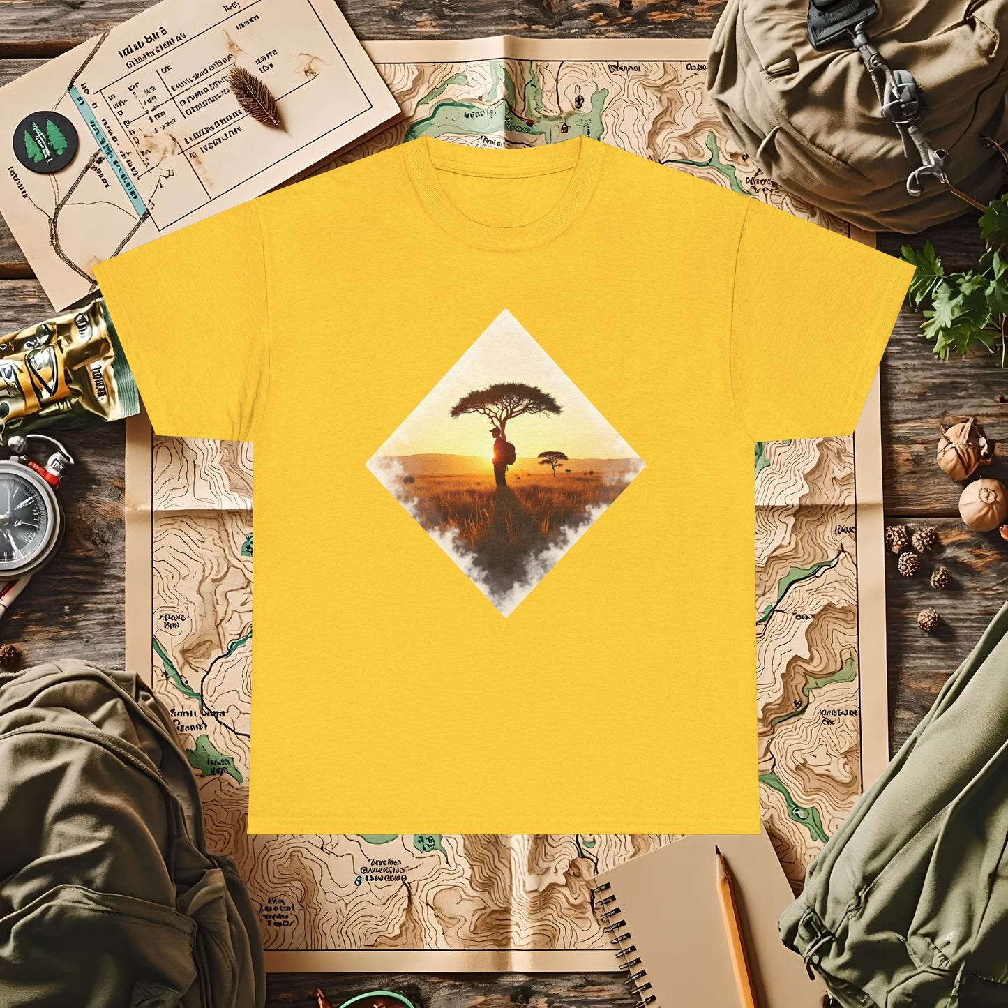Savannah Journey Outdoor Adventure T-Shirts | Camping, Hiking, Rafting & Kayaking Tees for Nature Lovers