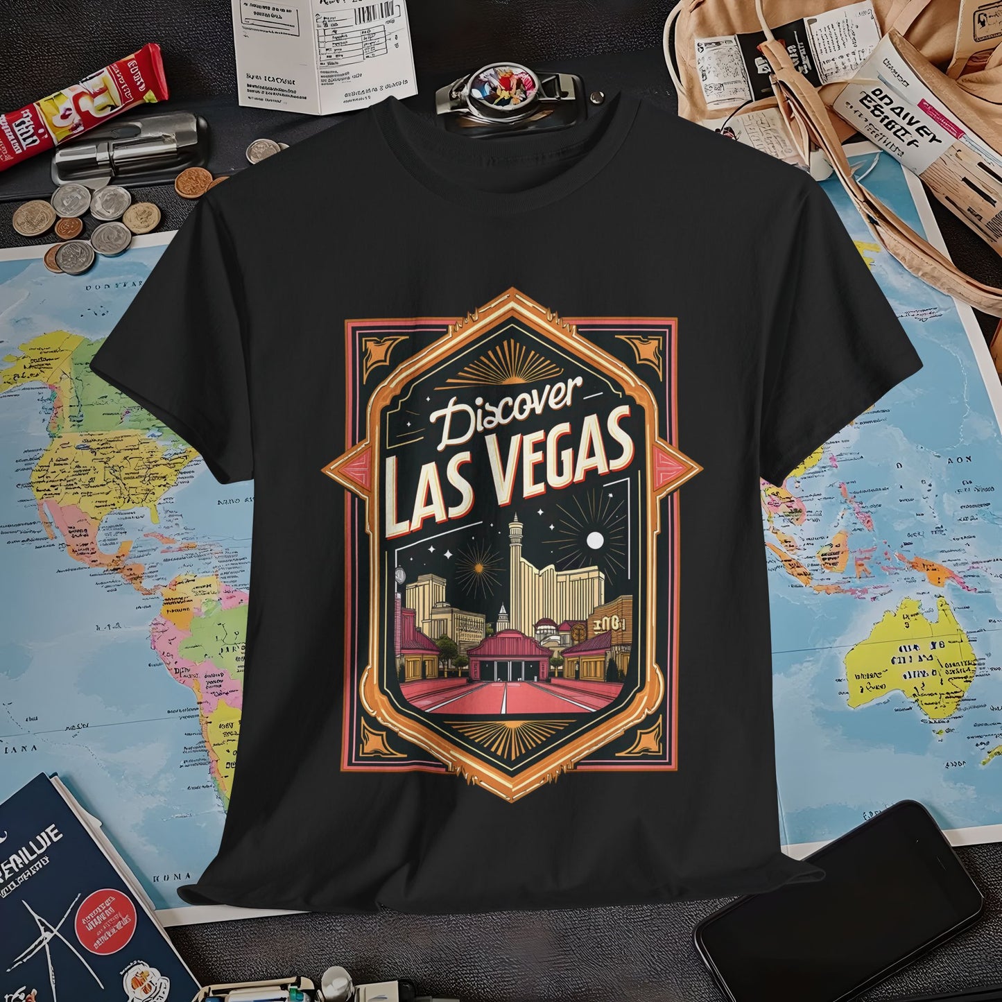 Las Vegas Glamour Air Travel T-Shirts | Jetsetter, Airport, and International Flight Tees