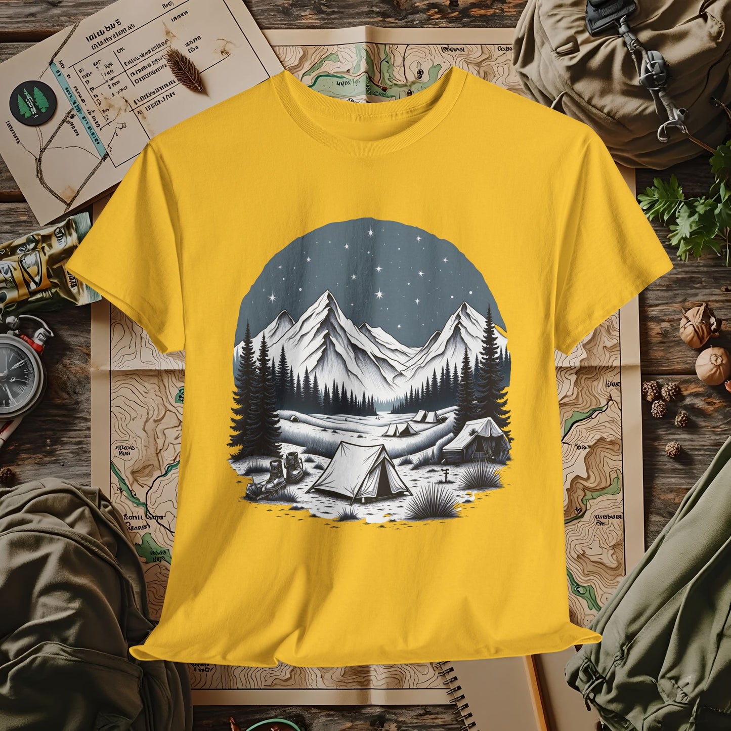 Rustic Outdoor Adventure T-Shirts | Camping, Hiking, Rafting & Kayaking Tees for Nature Lovers
