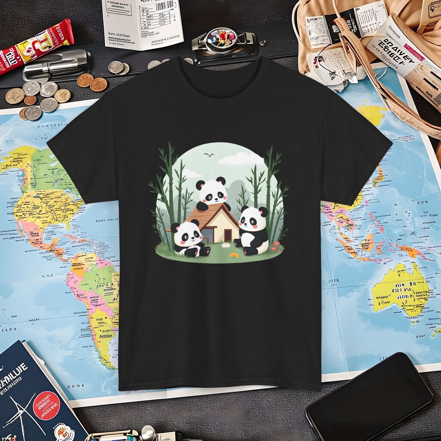 Panda Paradise Air Travel T-Shirts | Jetsetter, Airport, and International Flight Tees