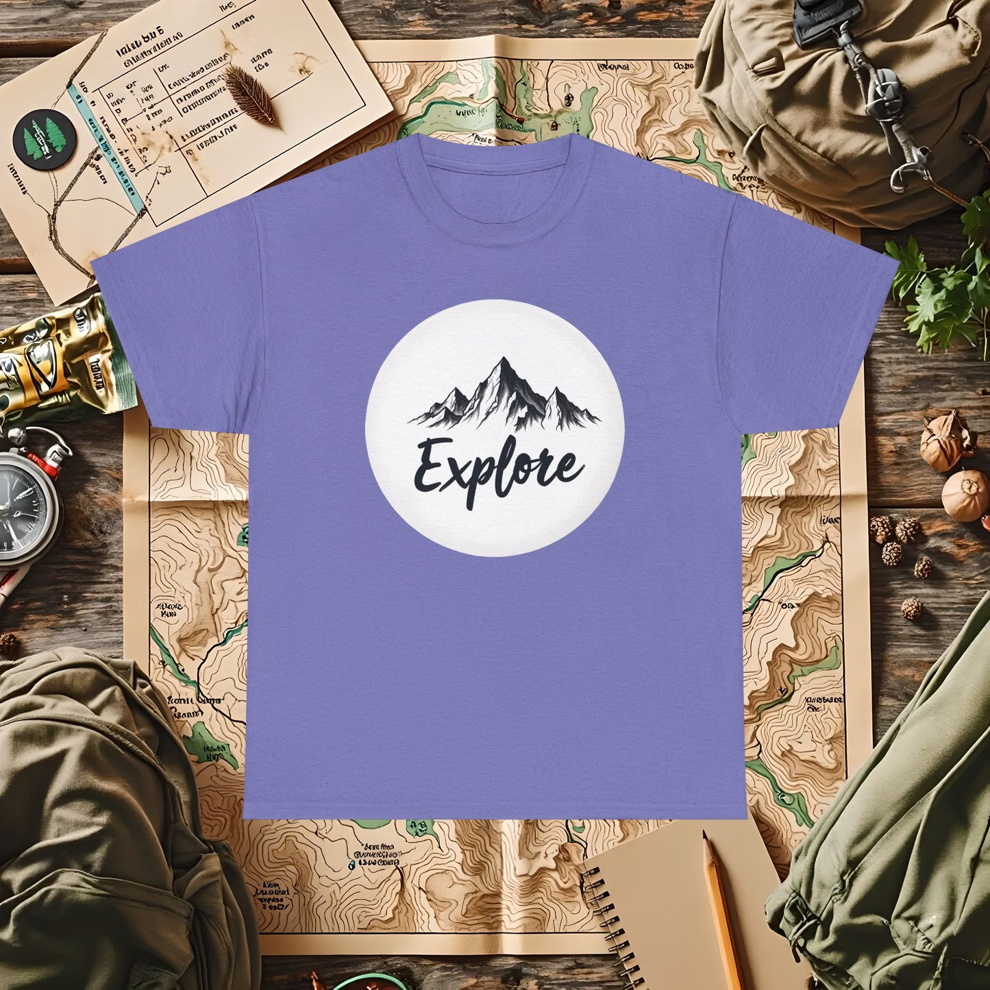 Mountain Explore Outdoor Adventure T-Shirts | Camping, Hiking, Rafting & Kayaking Tees for Nature Lovers
