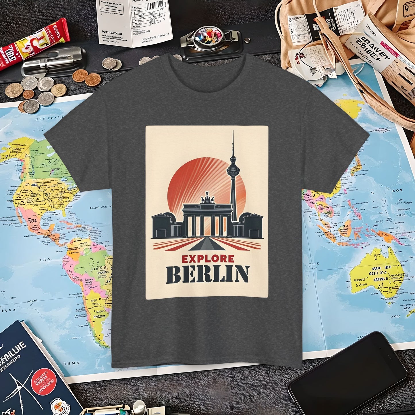 Berlin Deco Air Travel T-Shirts | Jetsetter, Airport, and International Flight Tees