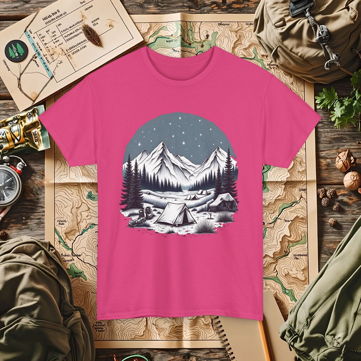 Rustic Outdoor Adventure T-Shirts | Camping, Hiking, Rafting & Kayaking Tees for Nature Lovers