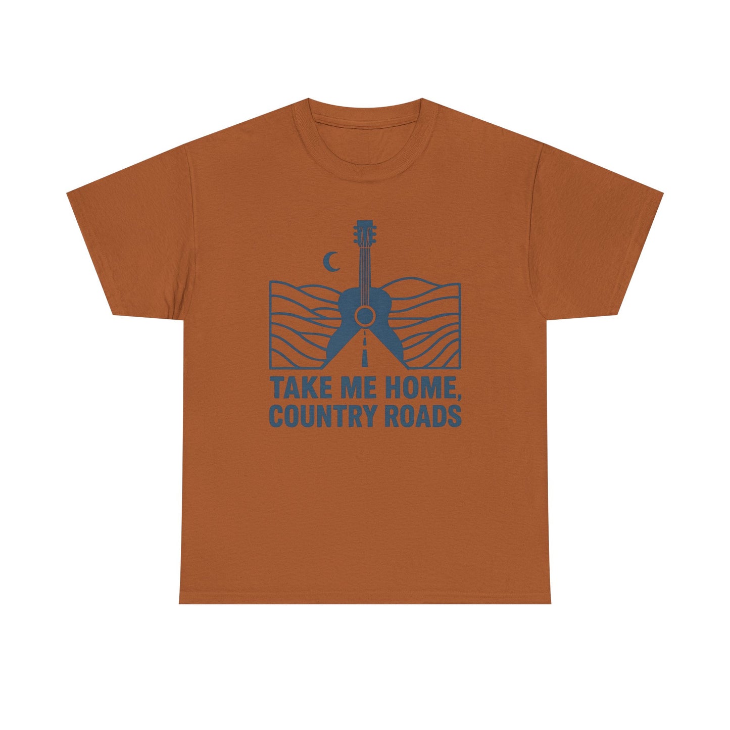Take Me Home, Country Roads T-Shirt – Guitar Horizon & Open Highway Design Road Trip & Vehicle Travel T-Shirts | Car, RV, and Motorcycle Adventure Tees