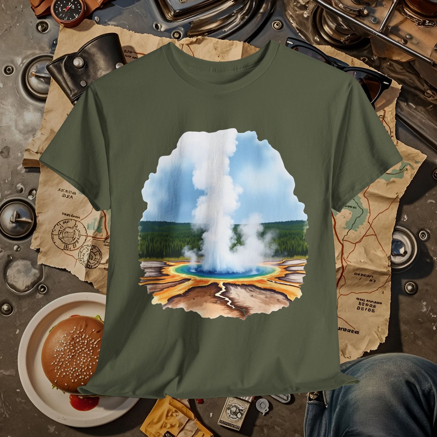 Yellowstone Wonder Road Trip & Vehicle Travel T-Shirts | Car, RV, and Motorcycle Adventure Tees