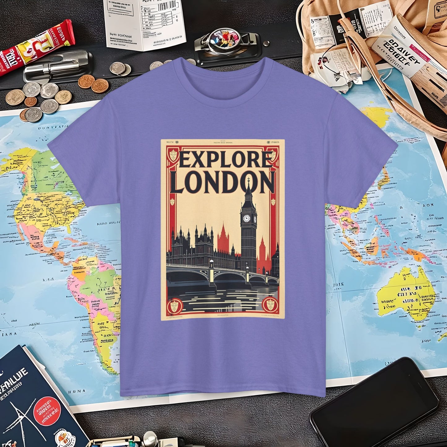 Vintage London Air Travel T-Shirts | Jetsetter, Airport, and International Flight Tees