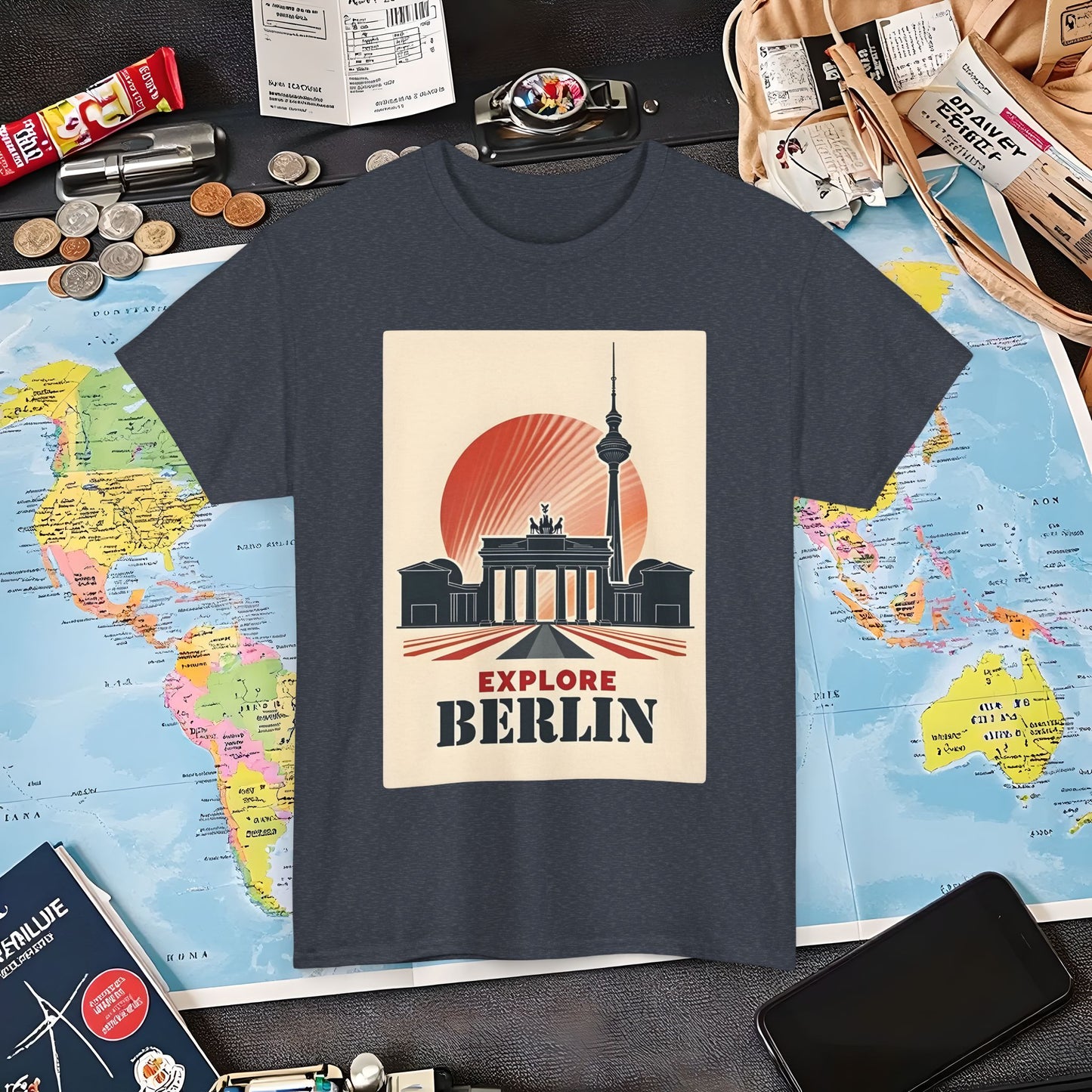 Berlin Deco Air Travel T-Shirts | Jetsetter, Airport, and International Flight Tees