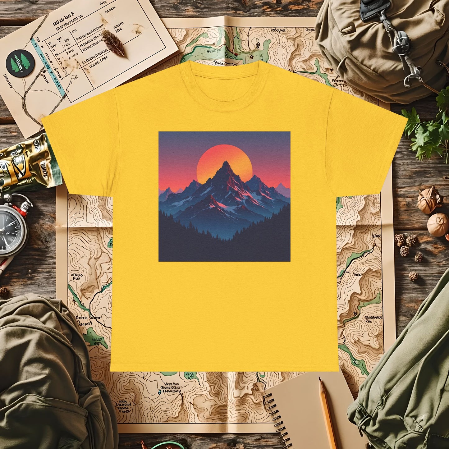 Mountain Glow Outdoor Adventure T-Shirts | Camping, Hiking, Rafting & Kayaking Tees for Nature Lovers